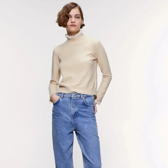 🌟✨2  for $40✨🌟 ZARA | IVORY SWEATER - Picture 1 of 14